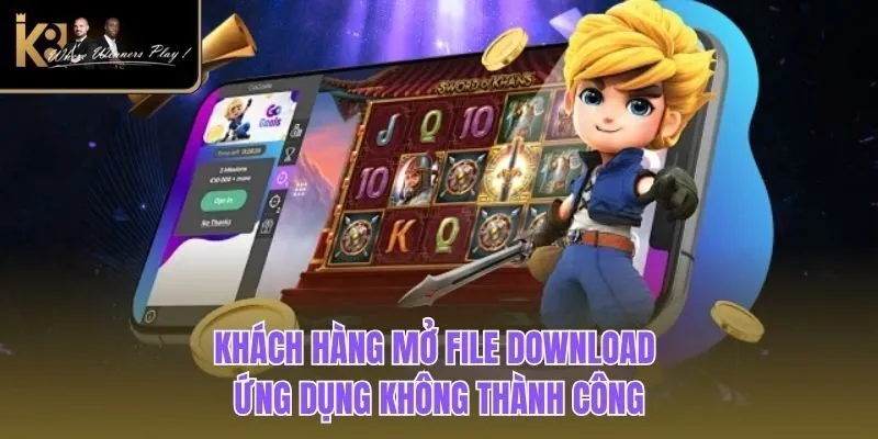 Tải App K8BET Khách hàng mở file download ứng dụng không thành công